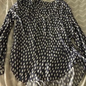 Stylish Light Blue and White Women's Top